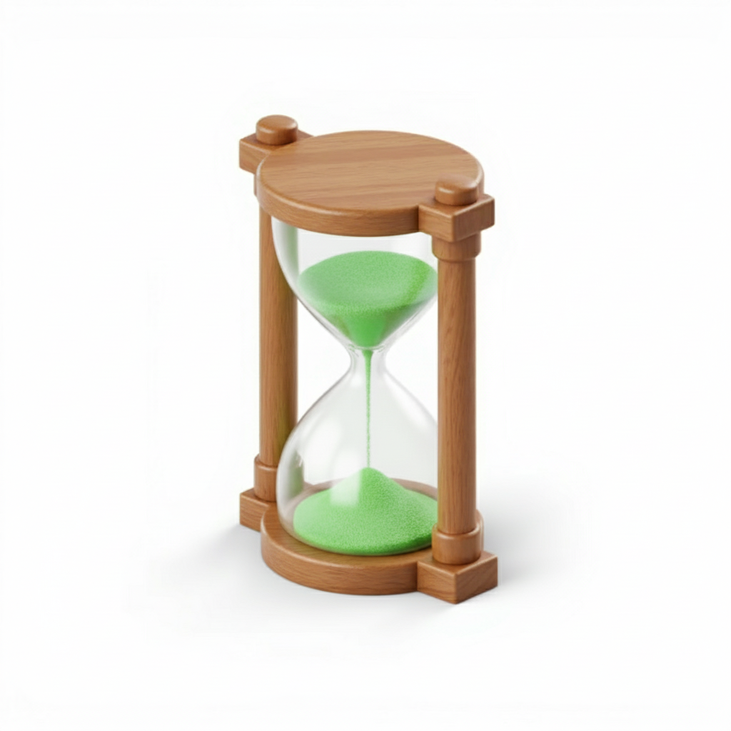 An hourglass, a referral pending, awaiting its next step